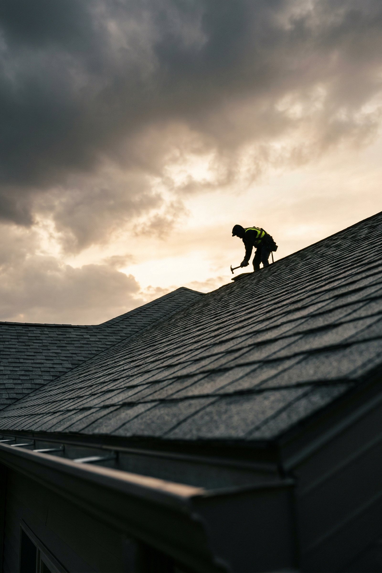 Whitney Roofing crew working on a roof